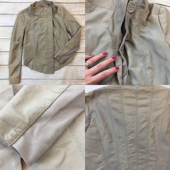 BCBGMAXAZRIA | genuine leather jacket asymmetrical - Picture 8 of 8